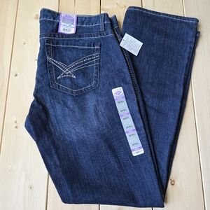 Cinch Ada Mid Rise Relaxed Fit Boot Cut Dark Wash Jeans 33/15 Long NEW